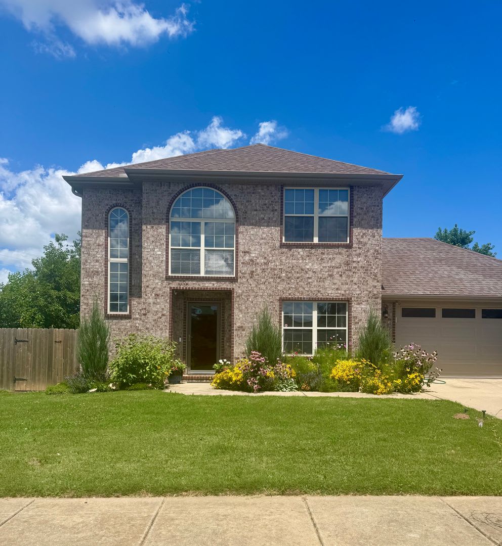 3 bedroom 2 bath custom home, 2 car garage, back yard oasis