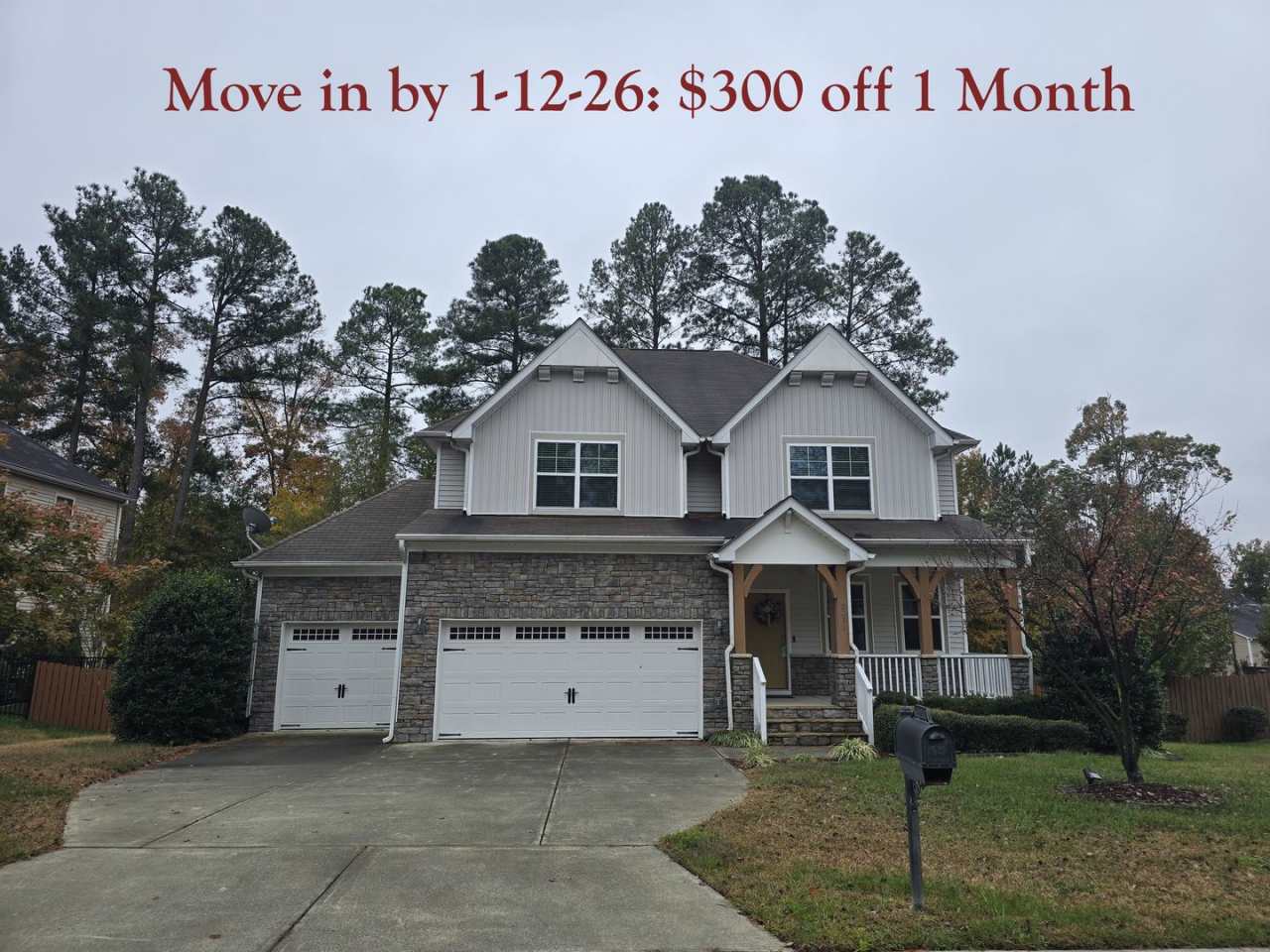 Spacious 4BR + Bonus, 4.5BA Home with 3-Car Garage in Brightleaf at the Park