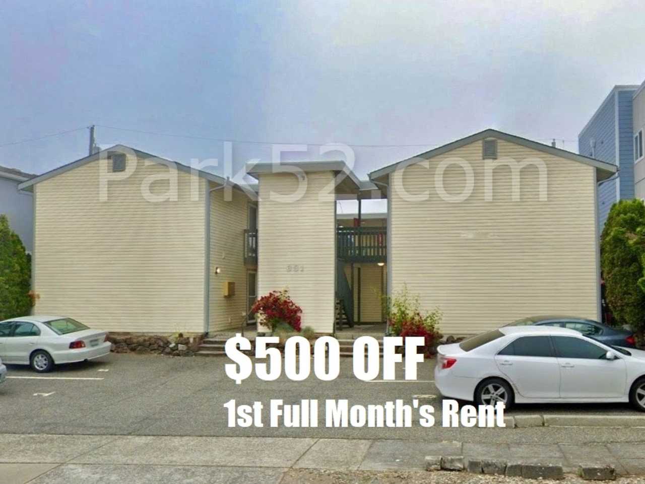 $500 Off First Full Month! -North Tacoma - 1st Floor 1 Bedroom 1 Bathroom Apartment