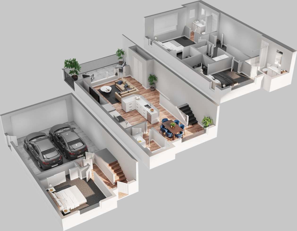 Modern 3 Bedroom, 3 Bath Townhome with 2-Car Garage!