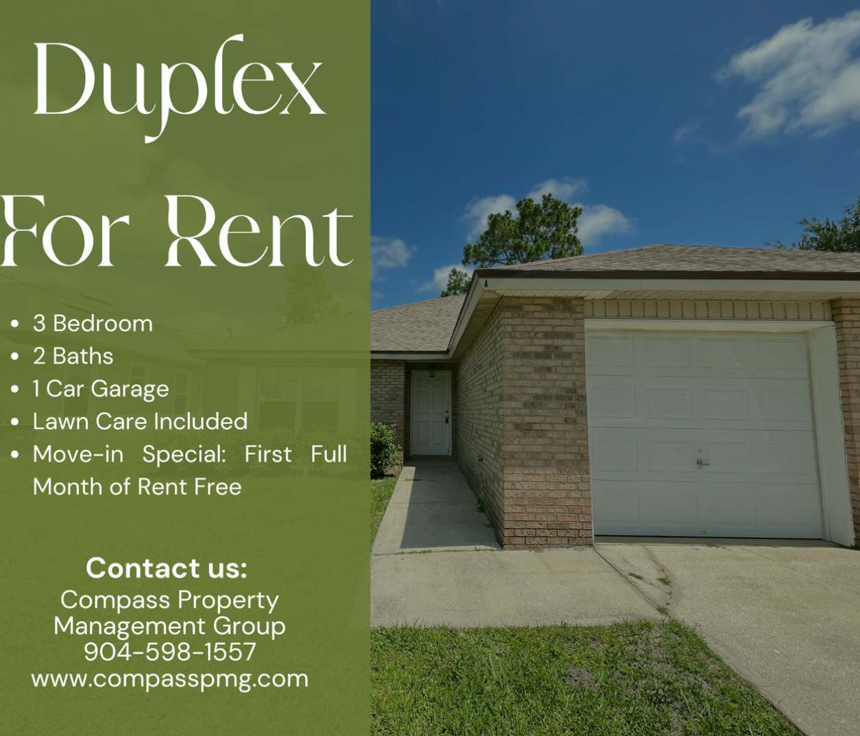 Comfortable 3-Bedroom Home with Garage – Lawn Care Included!