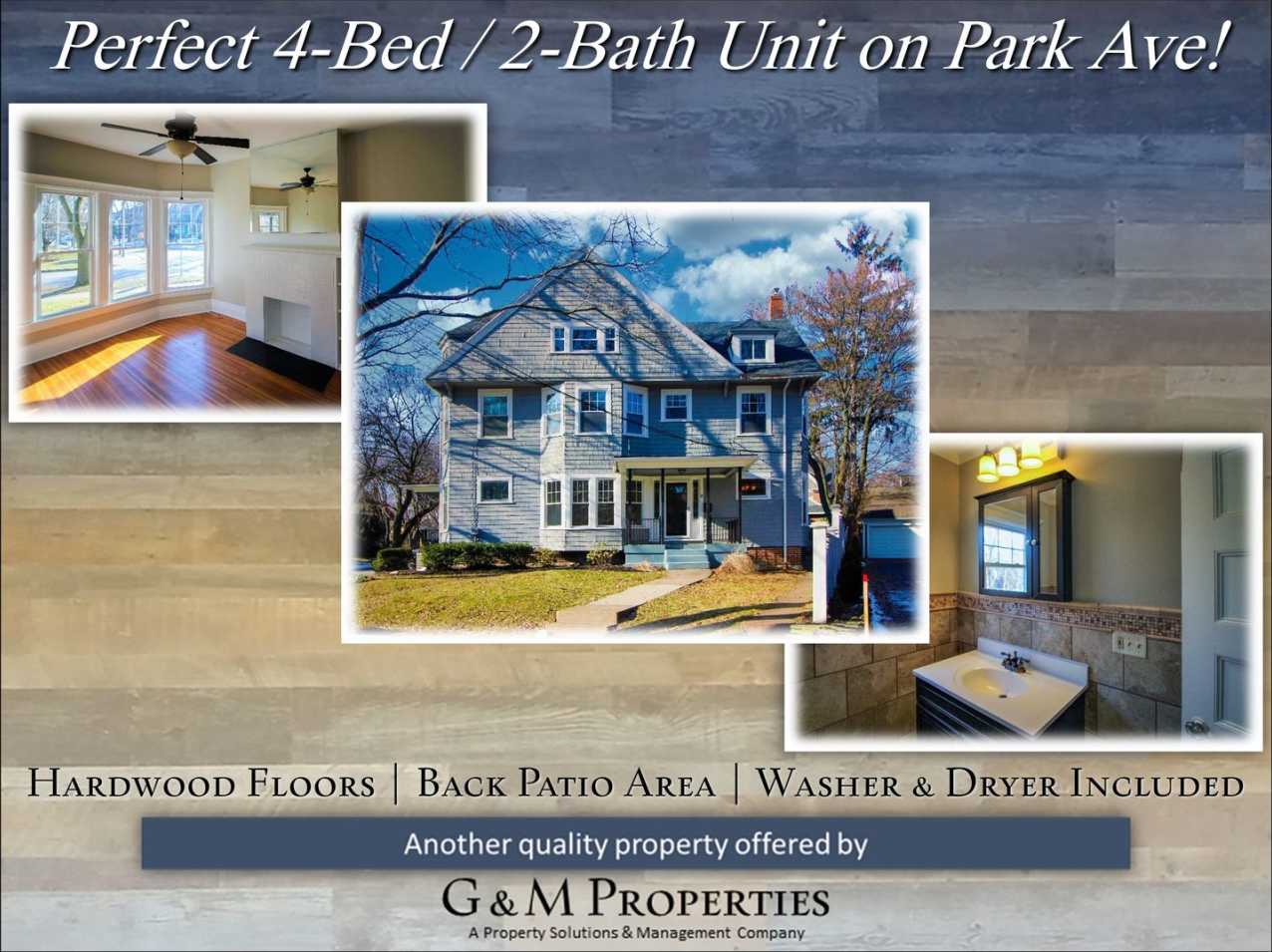 Fantastic 4-Bed / 2-Bath End-Unit Townhouse in Park Ave!