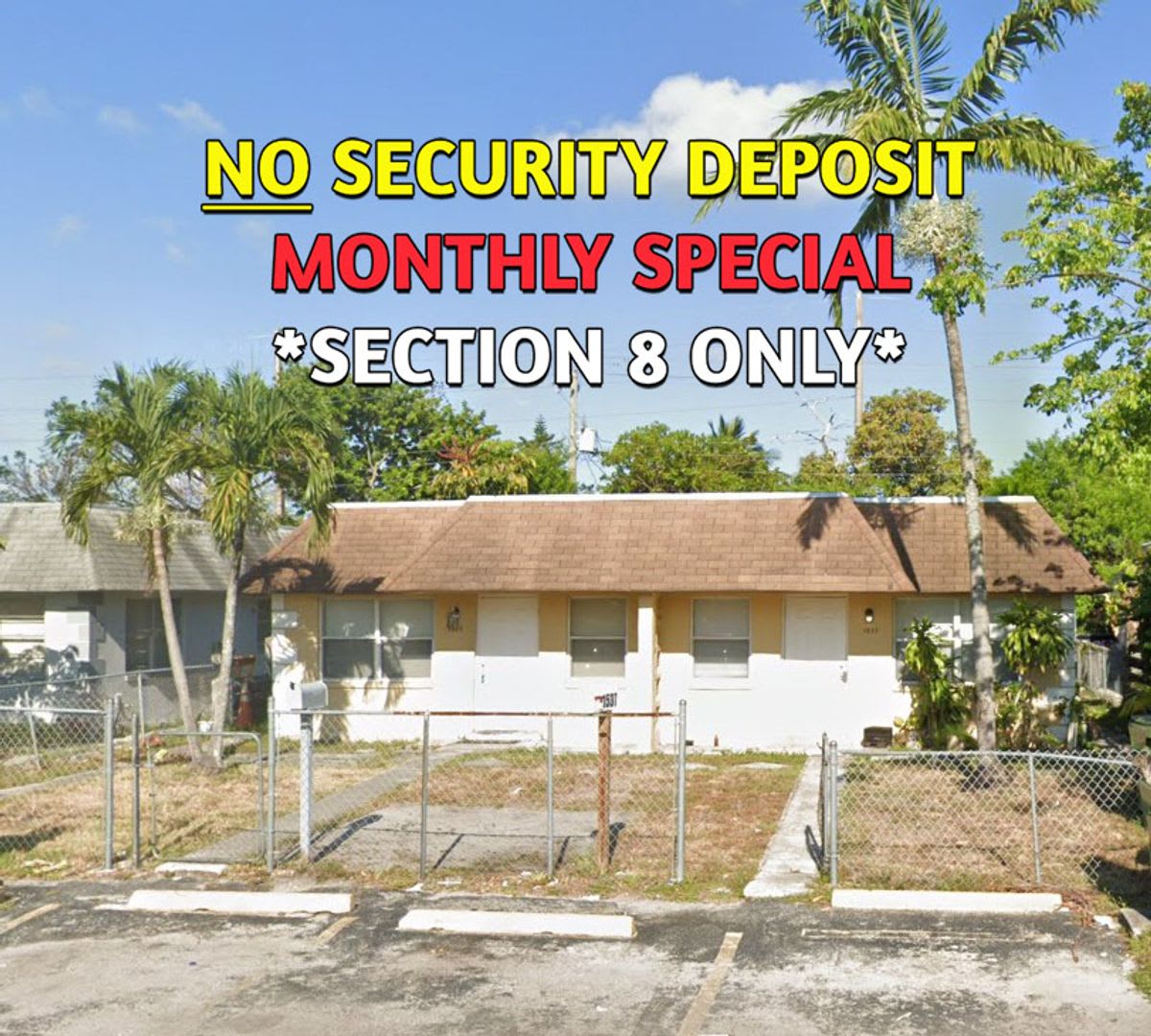 Large 3-1.5 Duplex with Central AC  washer/dryer hookups
