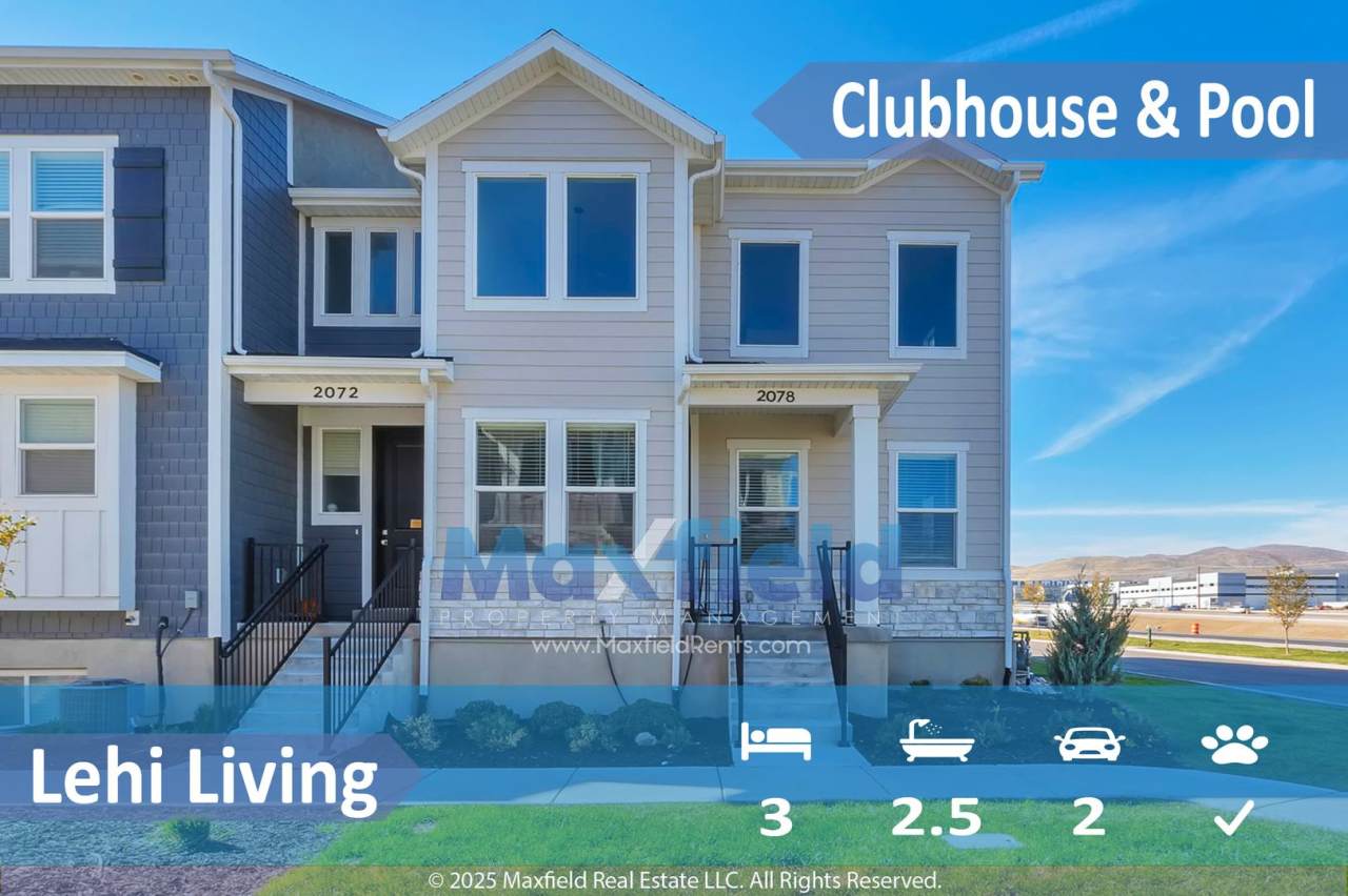 Great Townhome in Lehi - 3BD - 2BTH - 2GAR - Clubhouse  Pool.