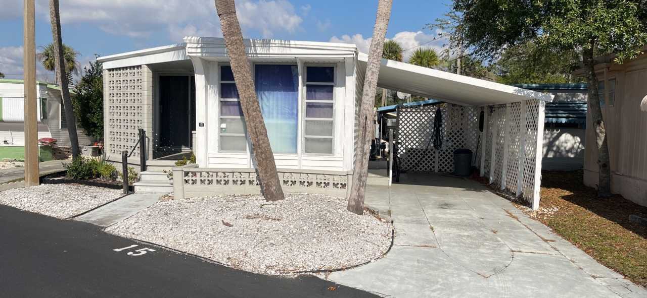 Beautiful fully furnished one bedroom, one bath manufactured home in a 55+ deed restricted gated community.