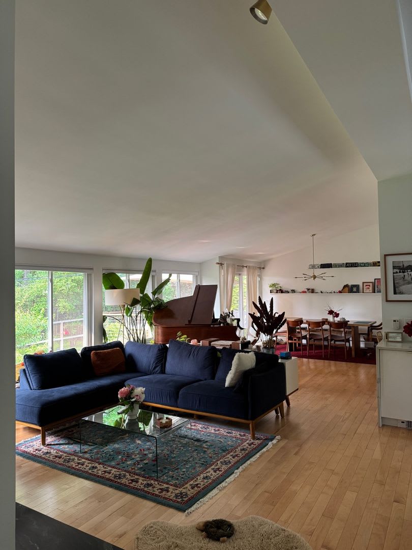 large modern home with big backyard, peaceful neighborhood, close to campus