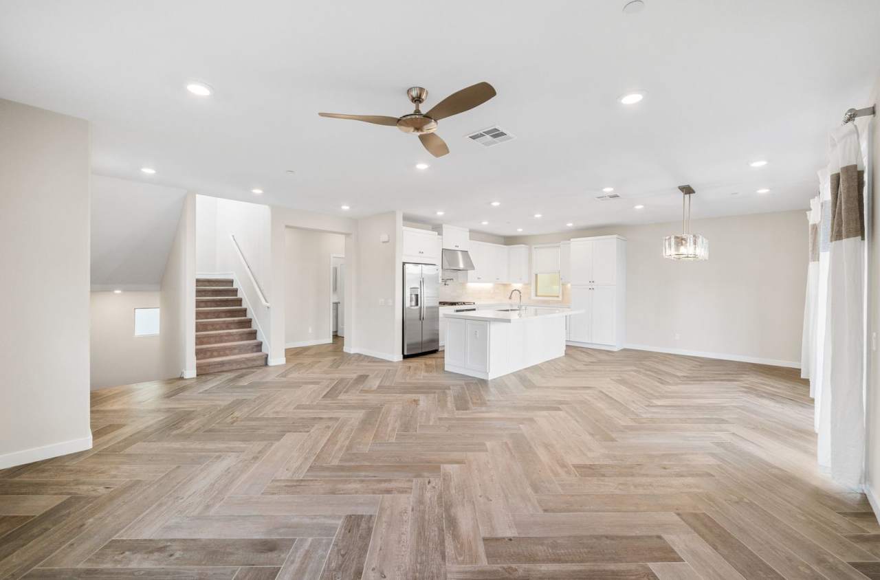 Split level floor plan on a gorgeously upgraded home