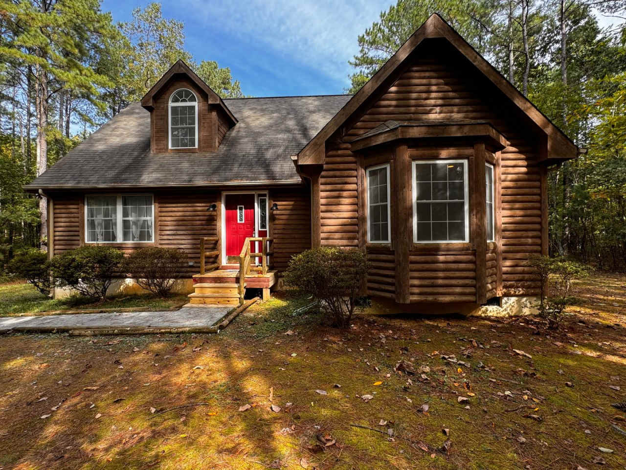 Log Home Nestled in the Woods, Albemarle County Location