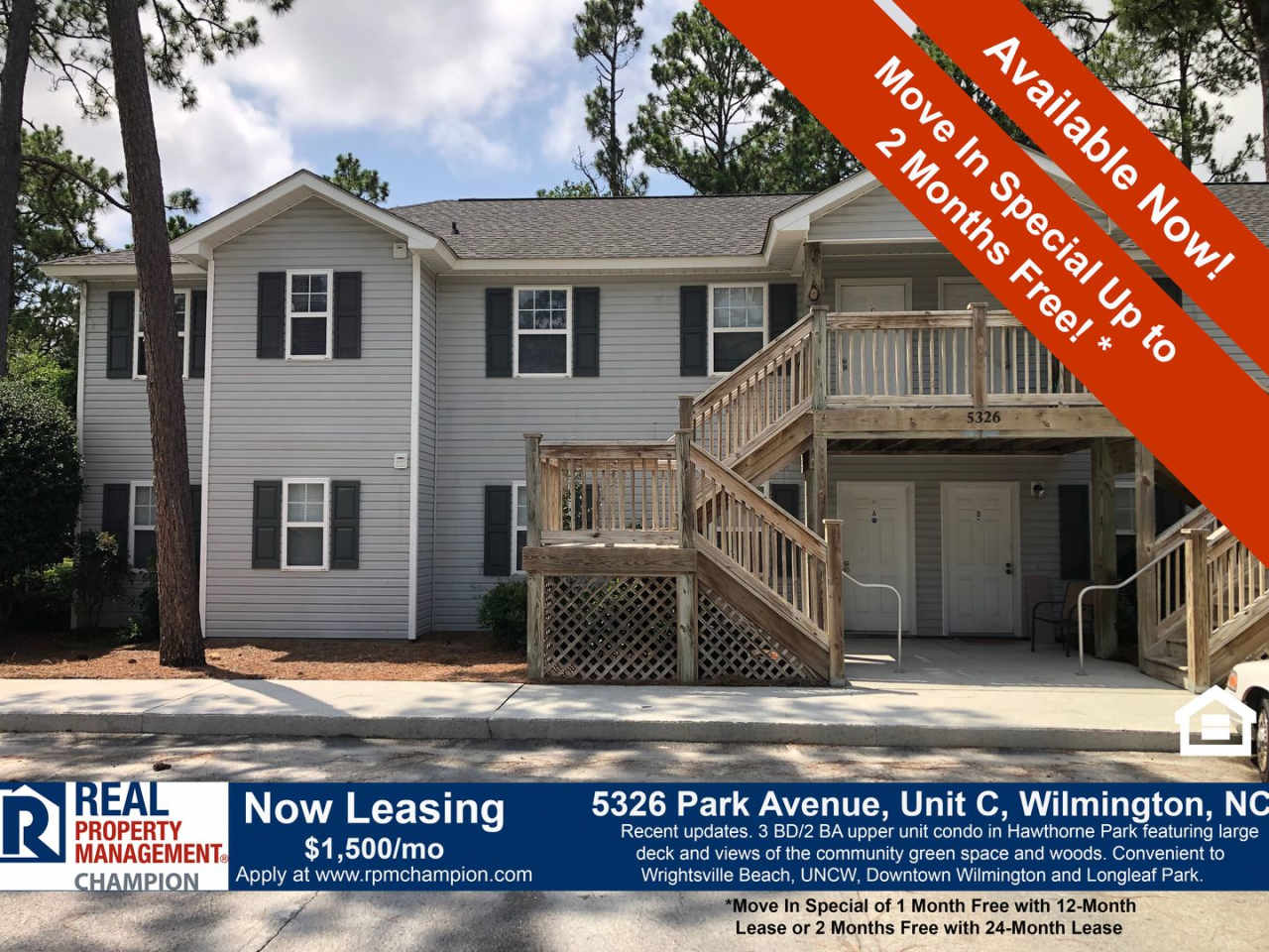 3 BD/2 BA Upper Unit Condo in Hawthorne Park with Move In Special