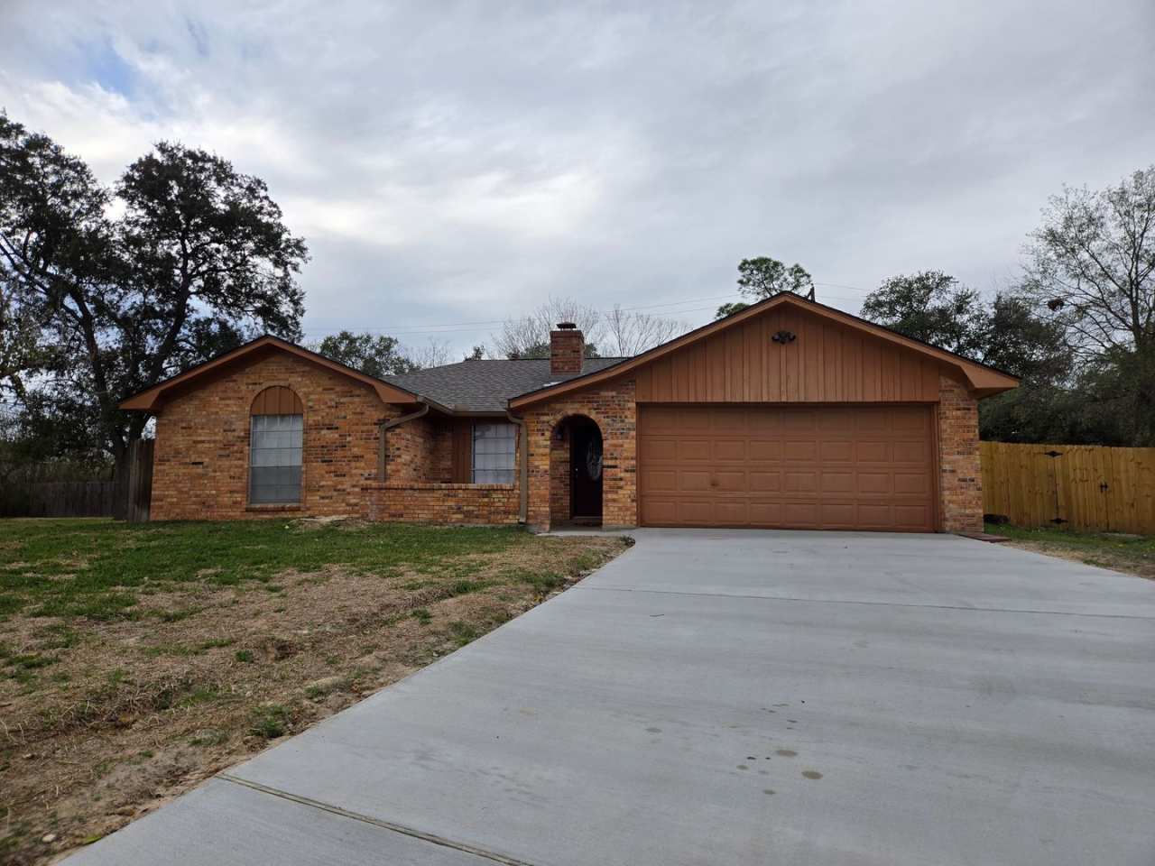 Bryan, 3 Bedroom 2 Bath Home, 2 car garage, large back yard and two fireplaces.
