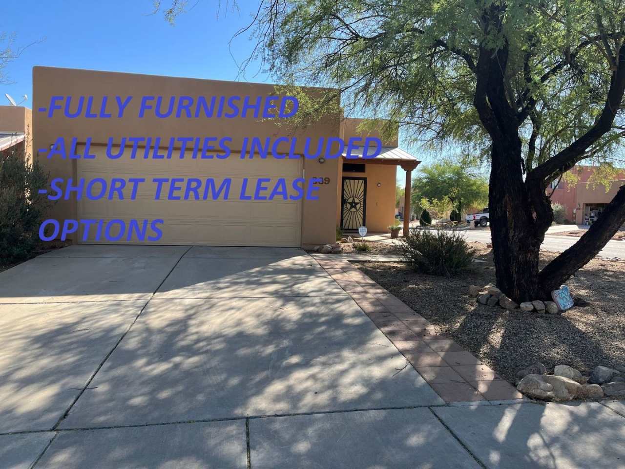 Furnished monthly rental home with long term lease options.