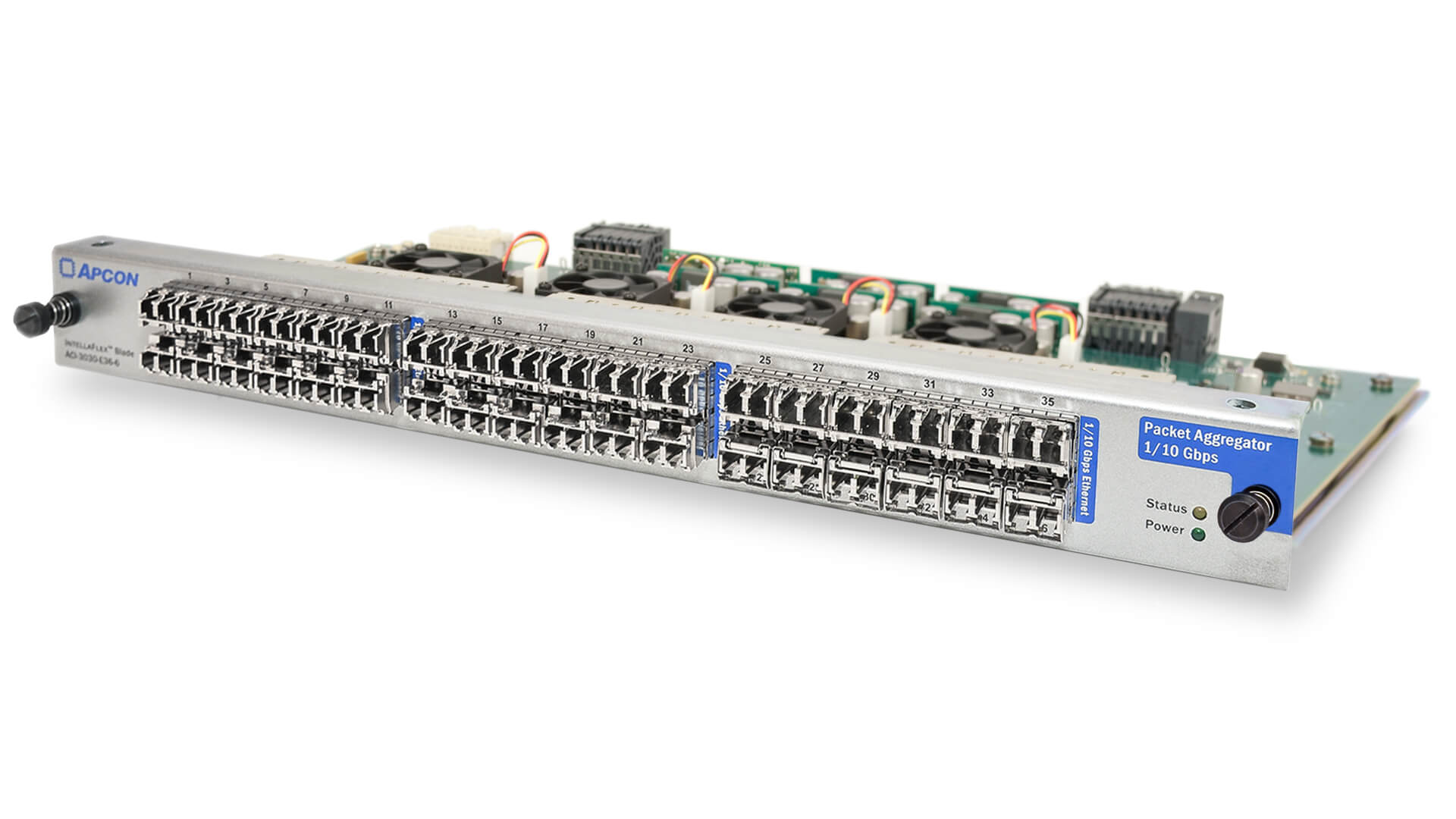 The IntellaFlex XR 36-Port Packet Aggregator Blade