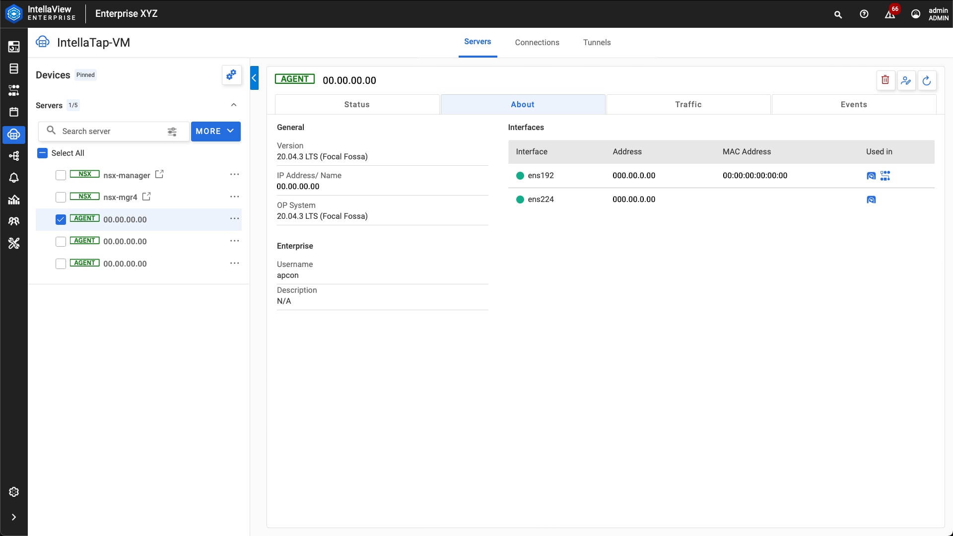 The IntellaTap-VM GUI for address pools.