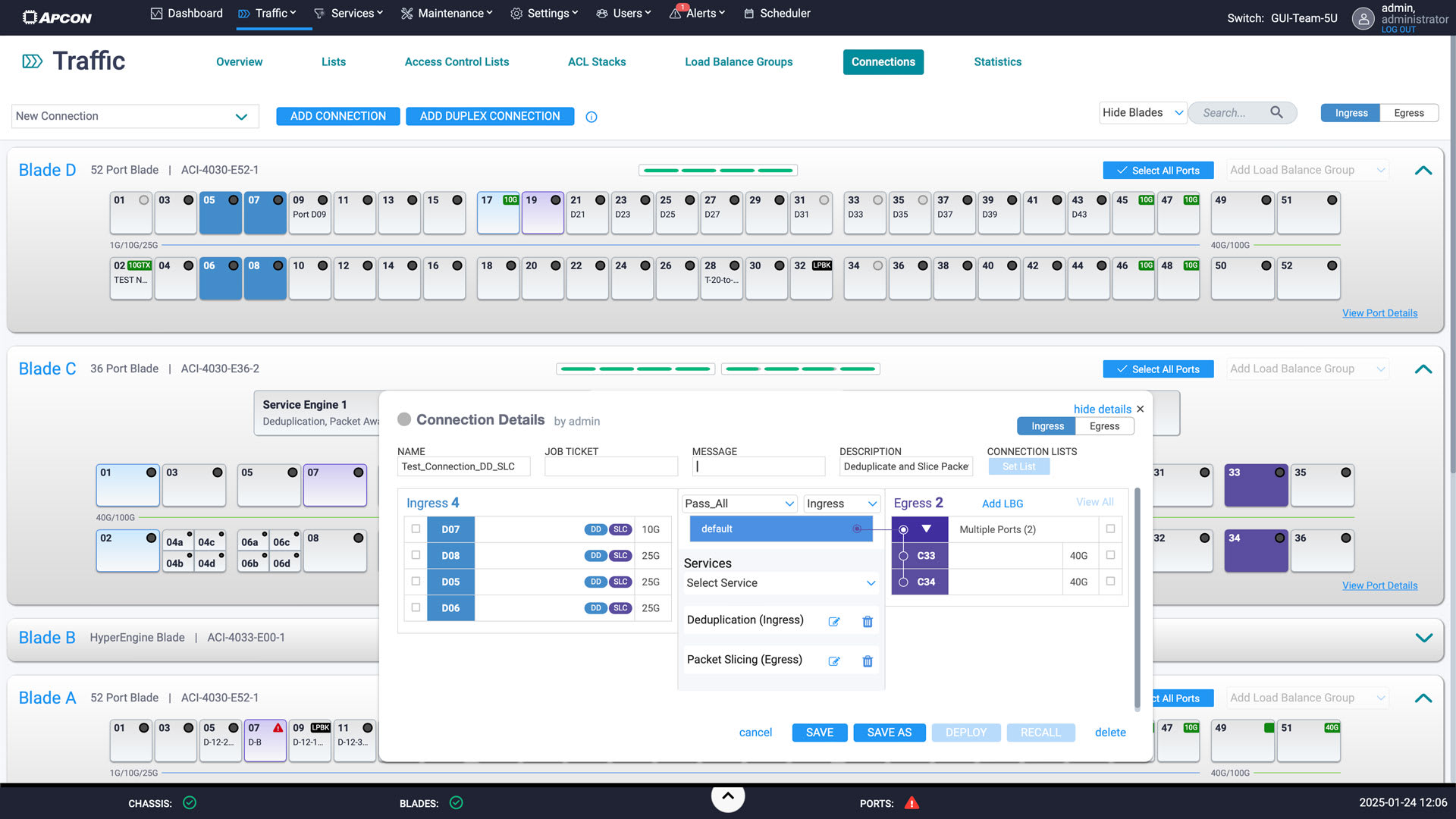 Traffic analytics dashboard showing real-time graphs.