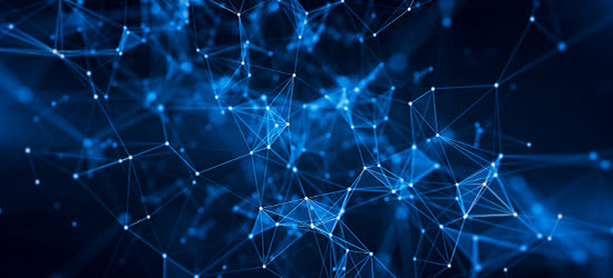 An abstract image of connected node networks.