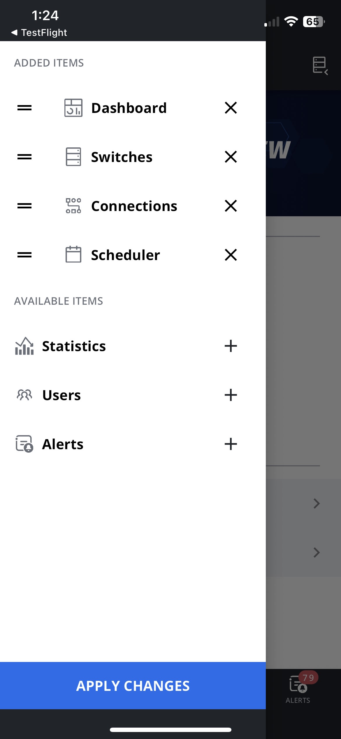 An image of the IntellaView mobile interface displying the login page.