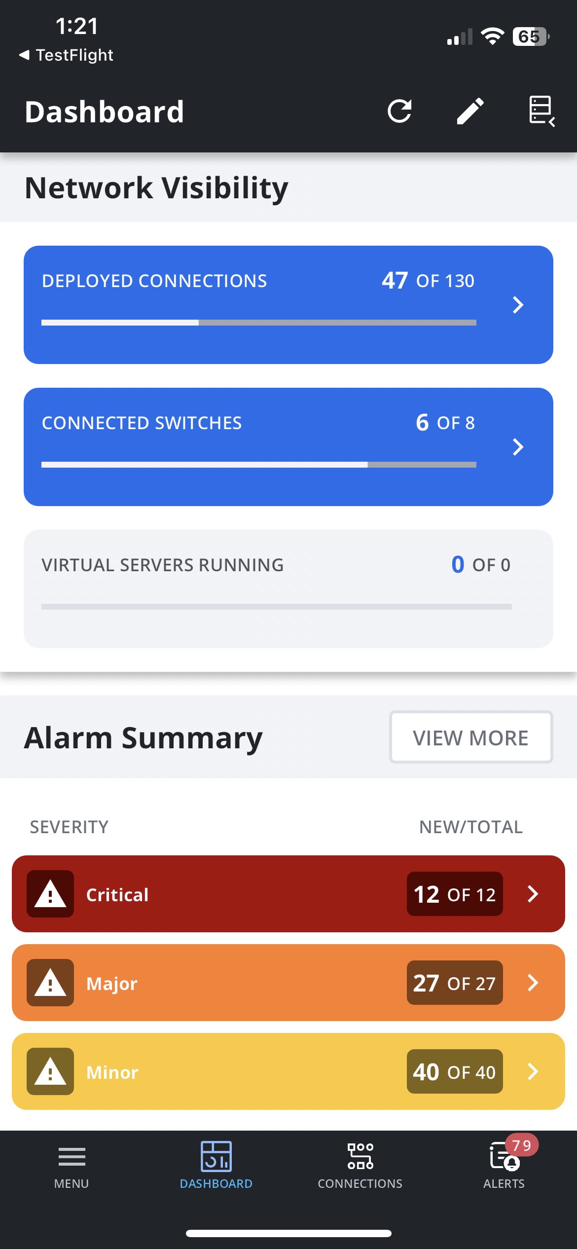 An image of the IntellaView mobile dashboard.