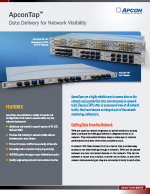 The first page of a .pdf document with the title 'ApconTap: Data Delivery for Network Visibility.'