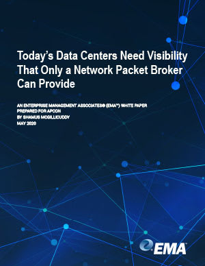 The first page of a .pdf document with the title 'Today's Data Centers Need Visibility That Only a Network Packet Broker Can Provide.'