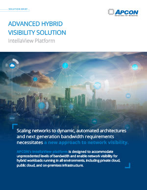 The first page of a .pdf document with the title 'Advanced Hybrid Visibility Solution.'