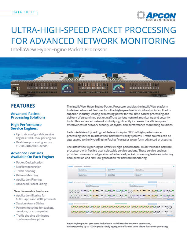 The first page of a .pdf document with the title 'Ultra High Speed Packet Processing for Advanced Network Monitoring.'