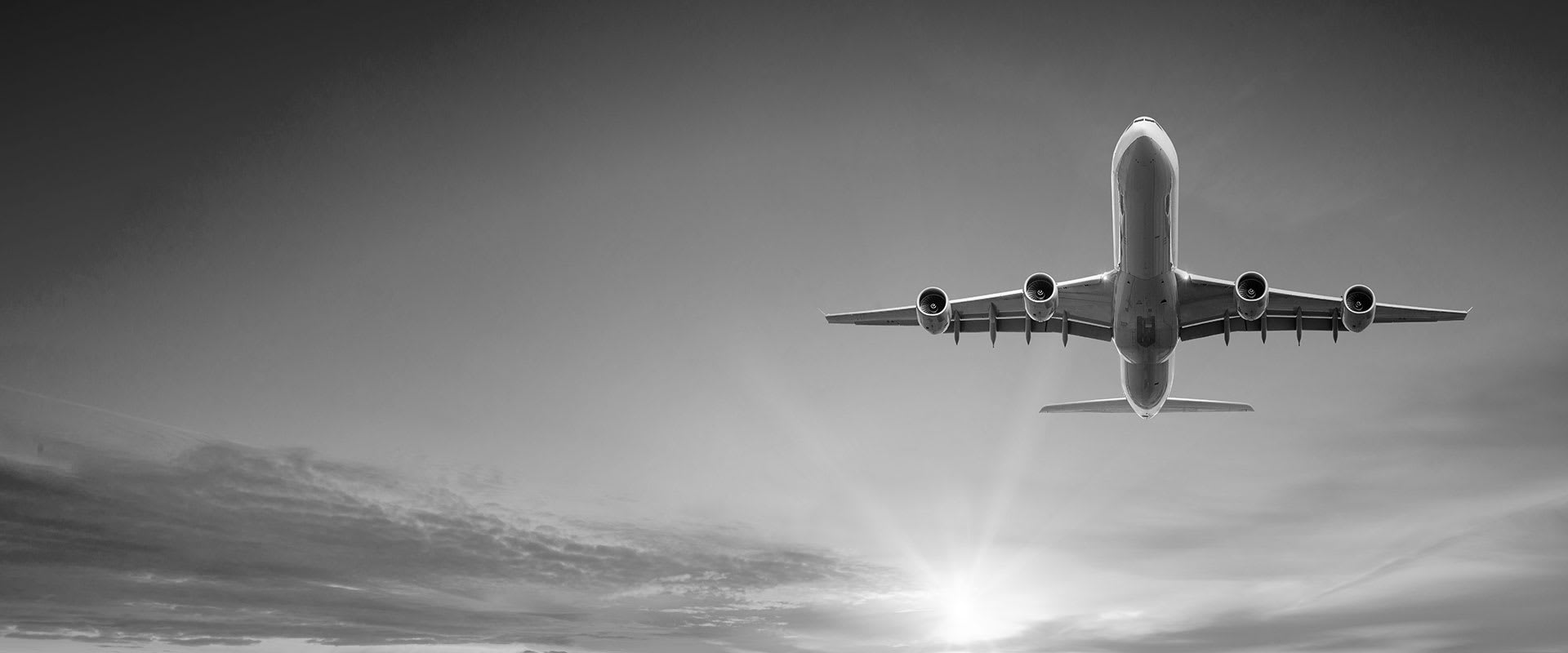 An airplane flying in the sky.