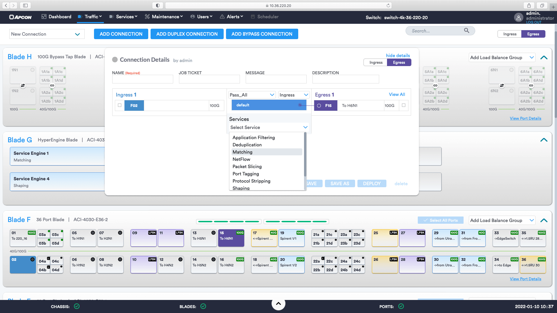 The IntellaView User Interface displaying its Pattern Matching features.