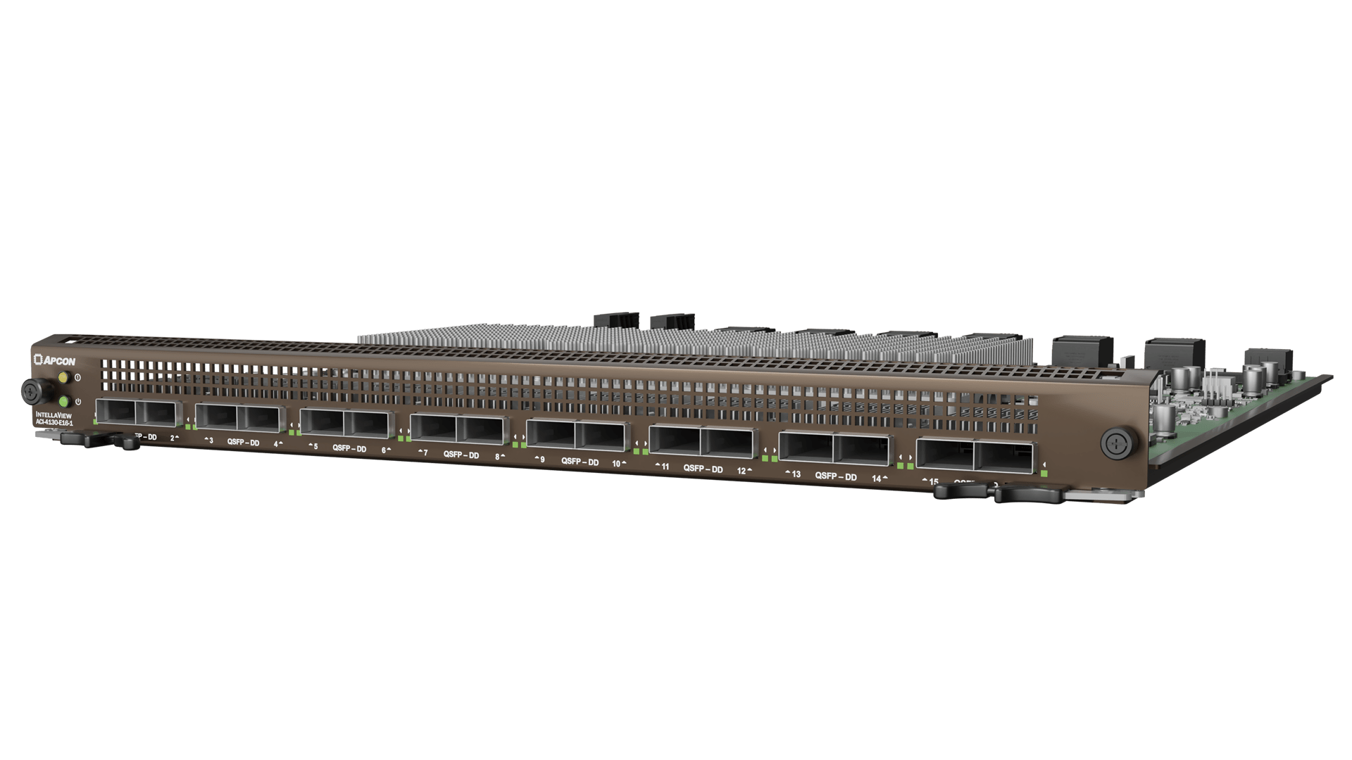 The IntellaView 16 Port Multi-Function blade at an oblique right angle.