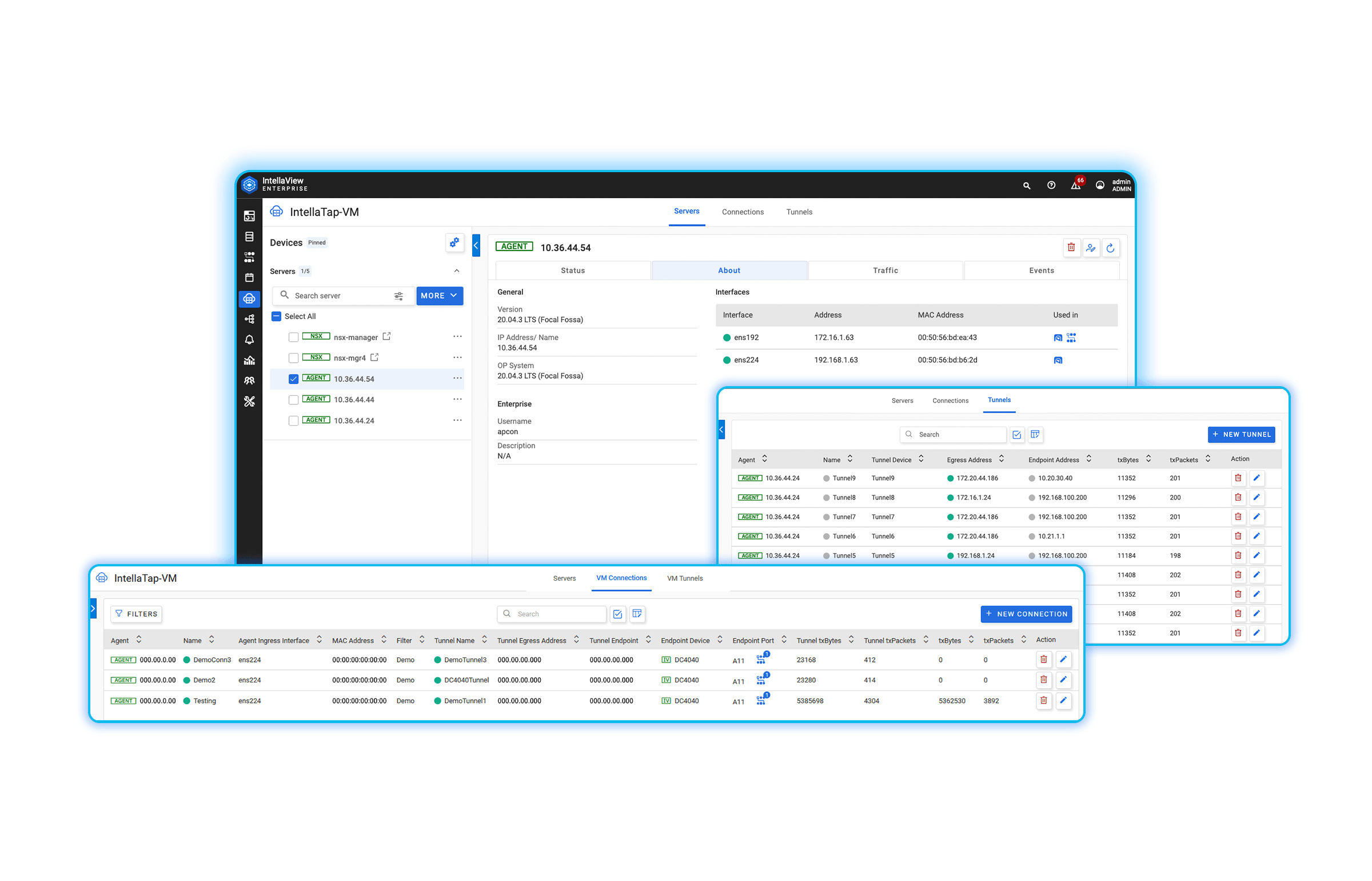The IntellaTap-VM dashboard.