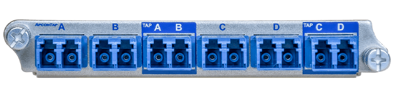 The front profile of the 1G / 10G / 25G LR TAP Module.