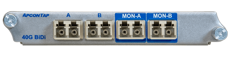 The front profile of the 40G BiDi SR TAP Module.