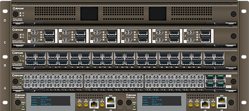 The front profile of the IntellaView 5RU chassis.