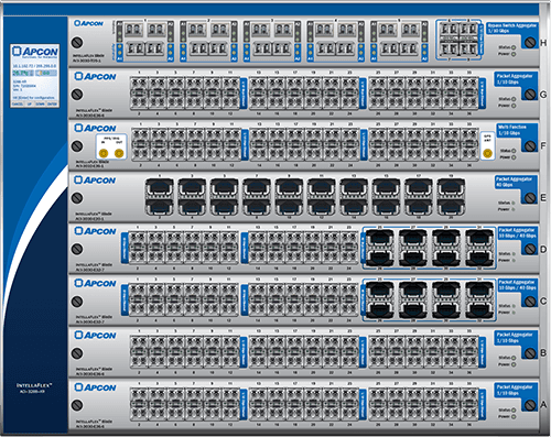 The front profile of the IntellaFlex XR 8RU chassis.