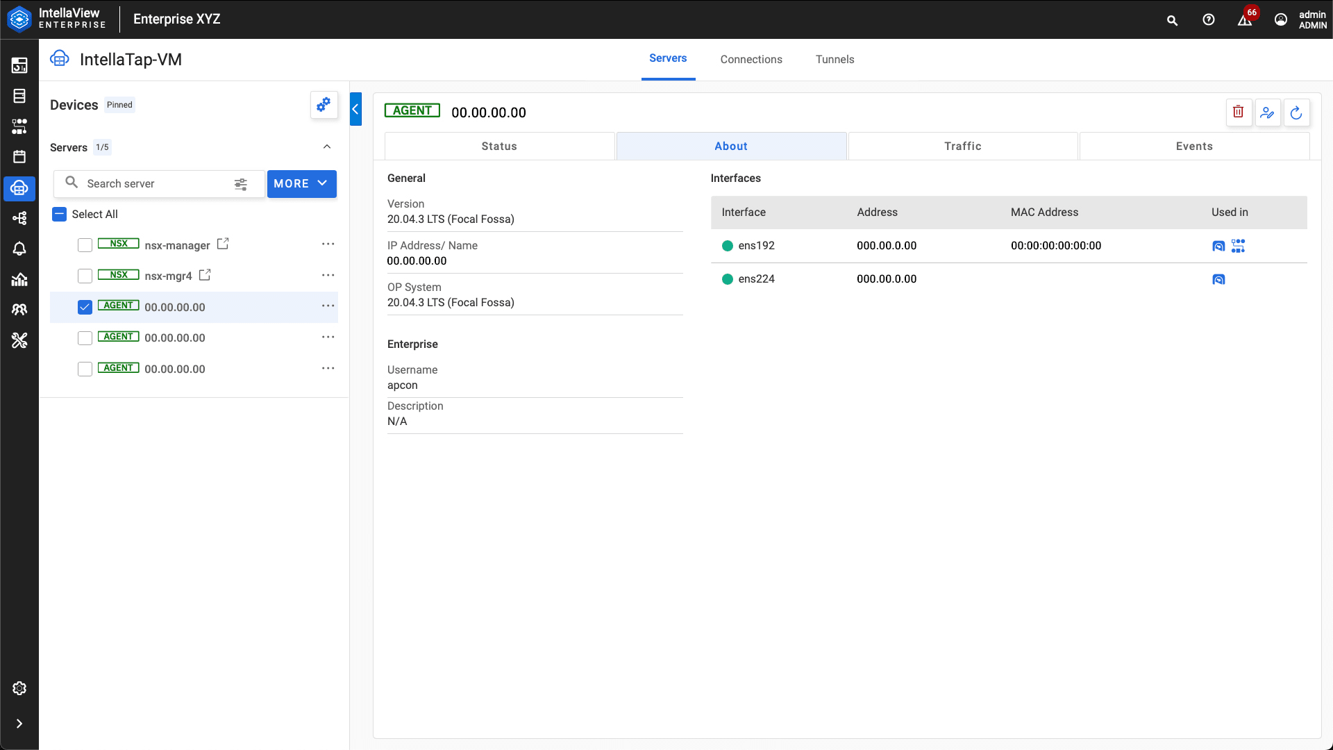 The IntellaTap-VM GUI for address pools.