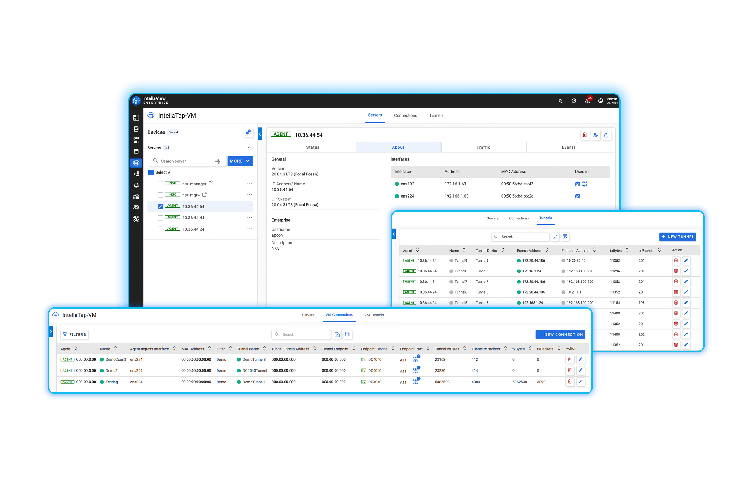 The IntellaTap-VM dashboard.
