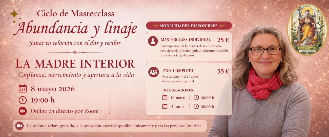 Modalidades de participación de la masterclass La Madre Interior