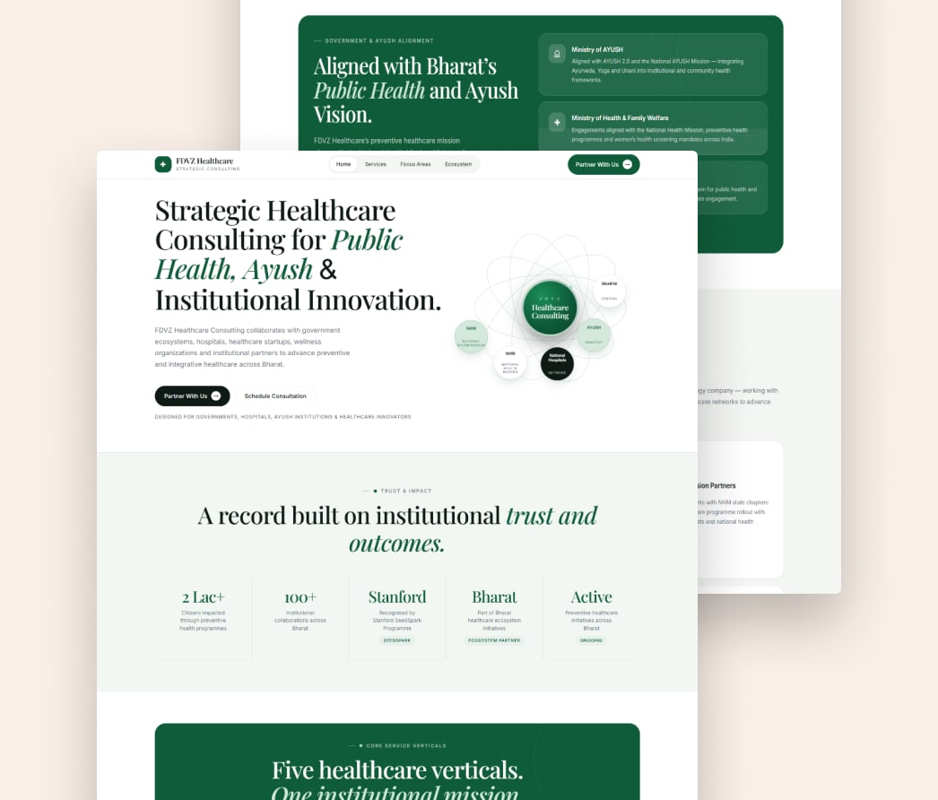 FDVZ healthcare consulting firm website
