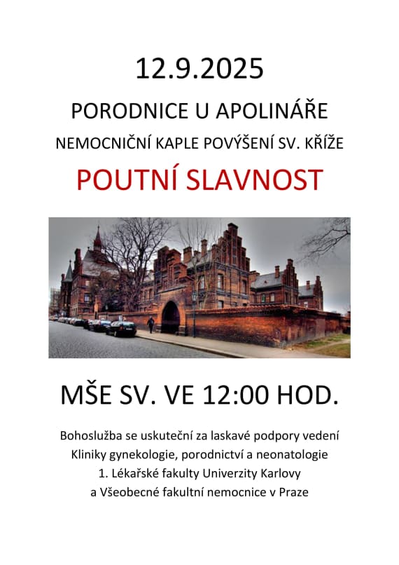 Apolinář porodnice kaple pouť 12 09 2025