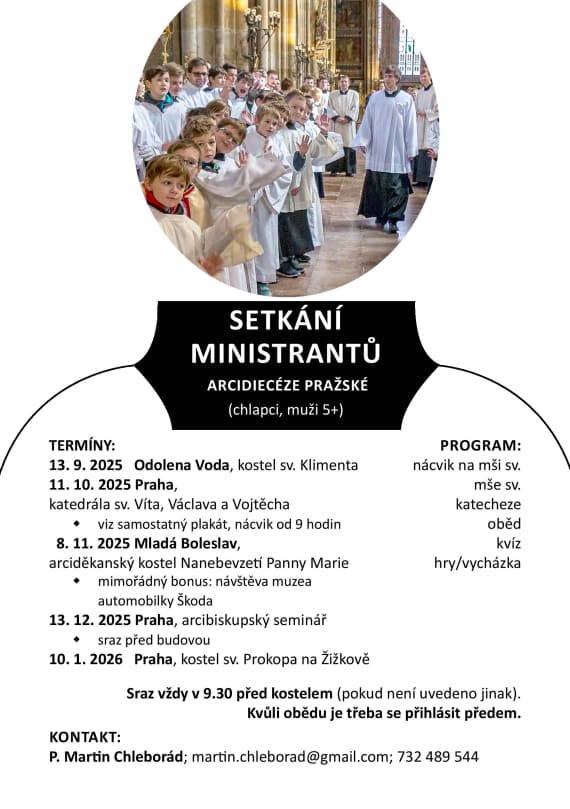 Setkani ministrantu 2025-2026 letak a5 povinné