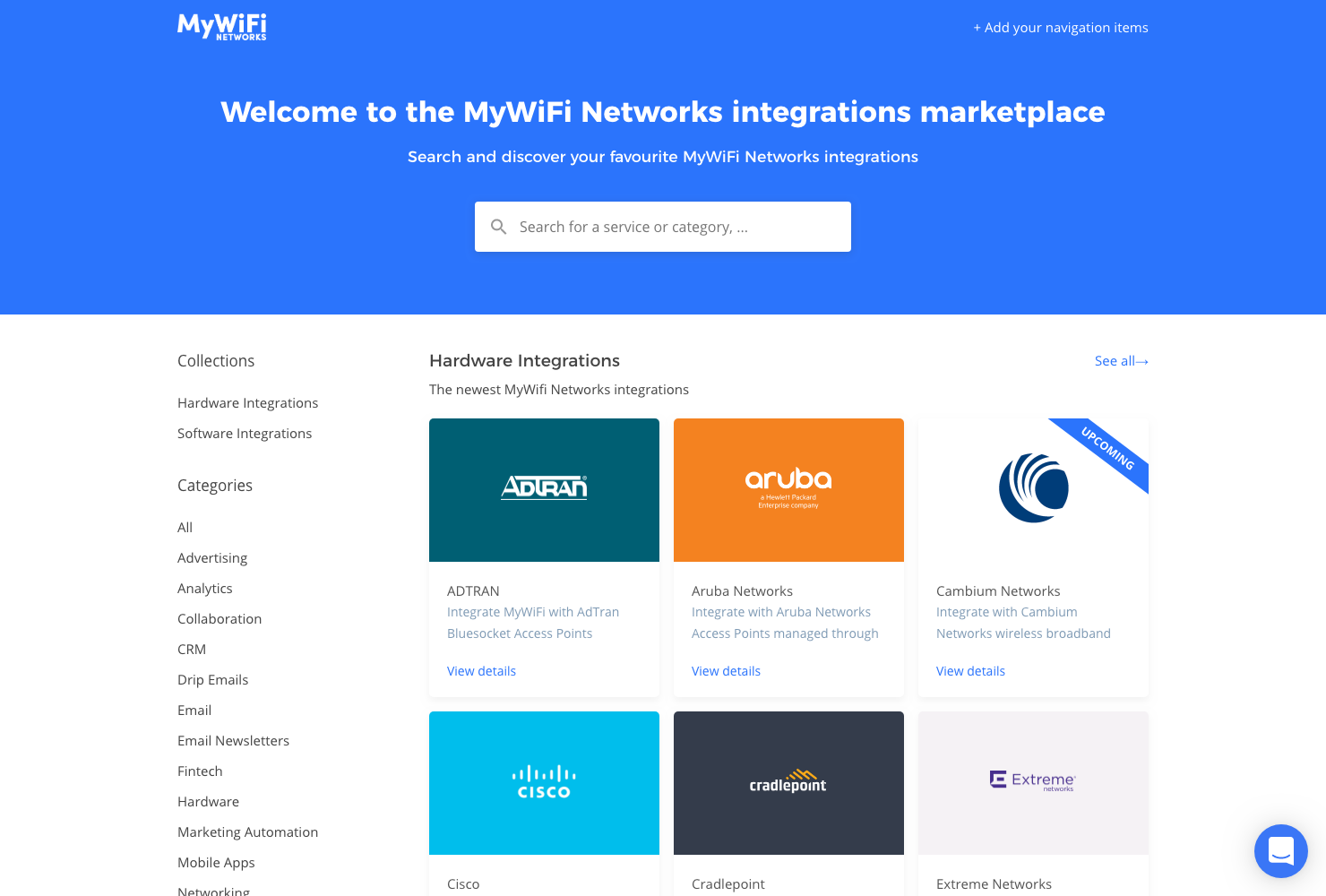 The MyWiFi Networks ecosystem