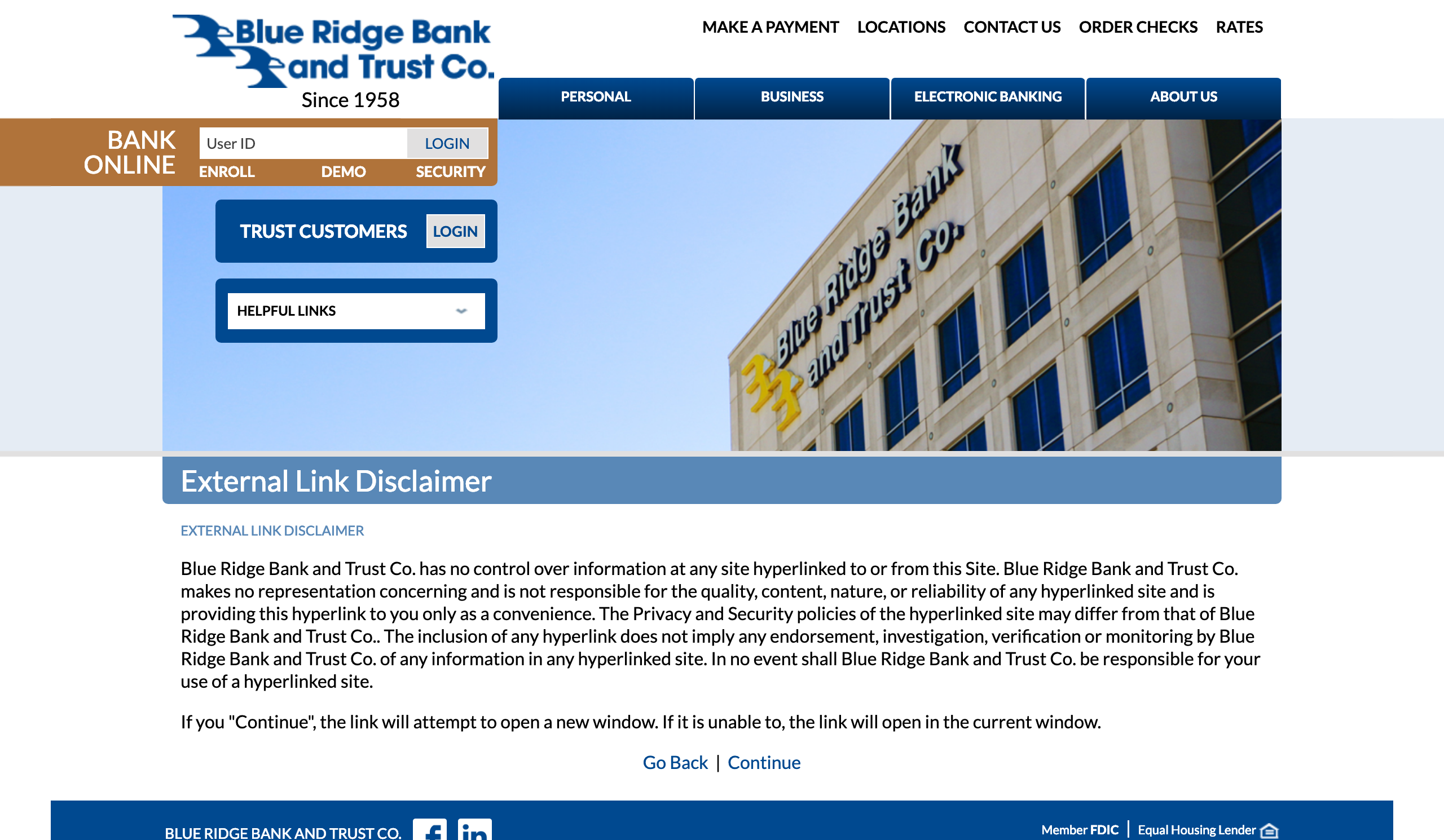 Home › Blue Ridge Bank and Trust Co.