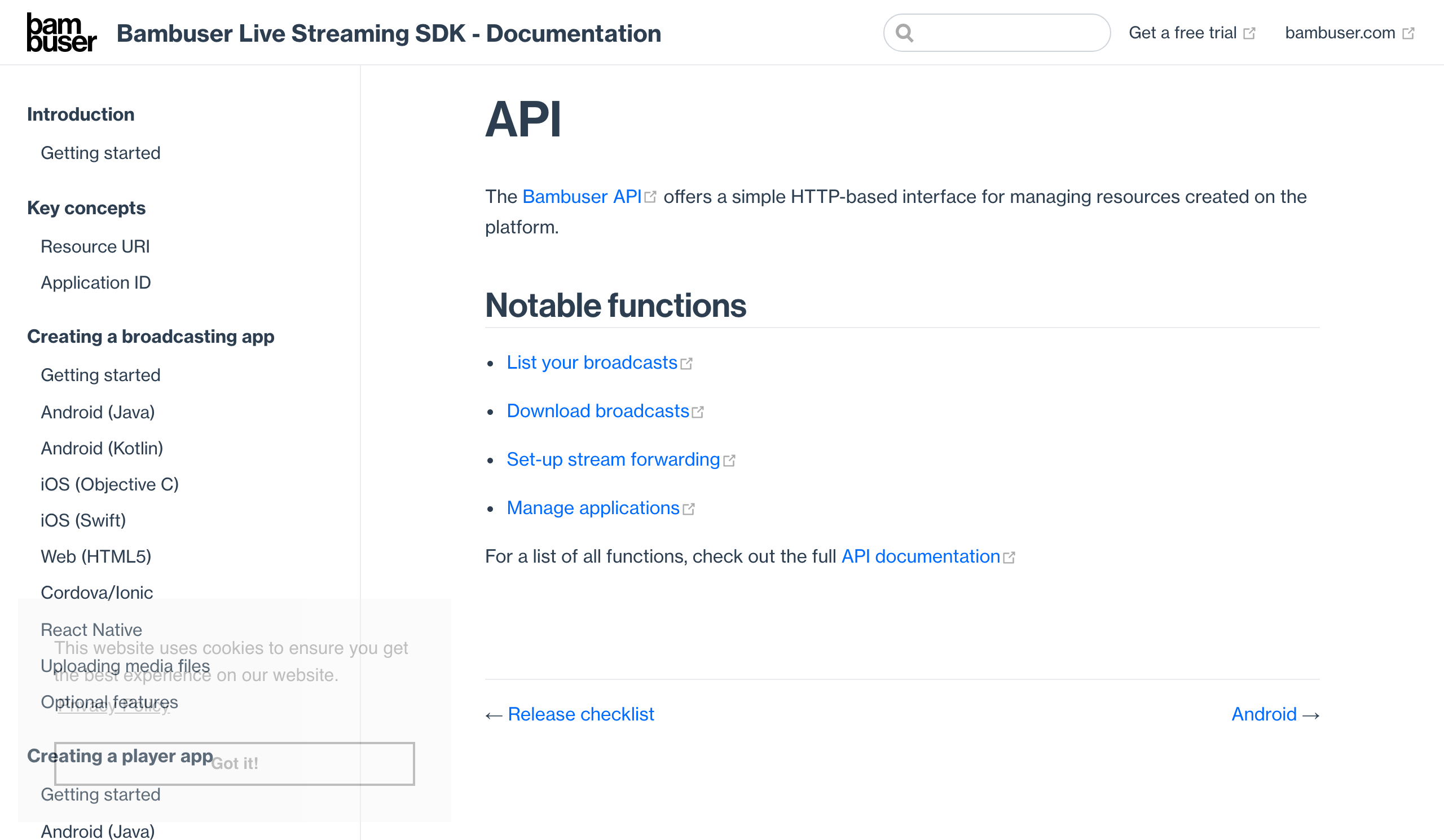 Bambuser API - Docs, SDKs & Integration
