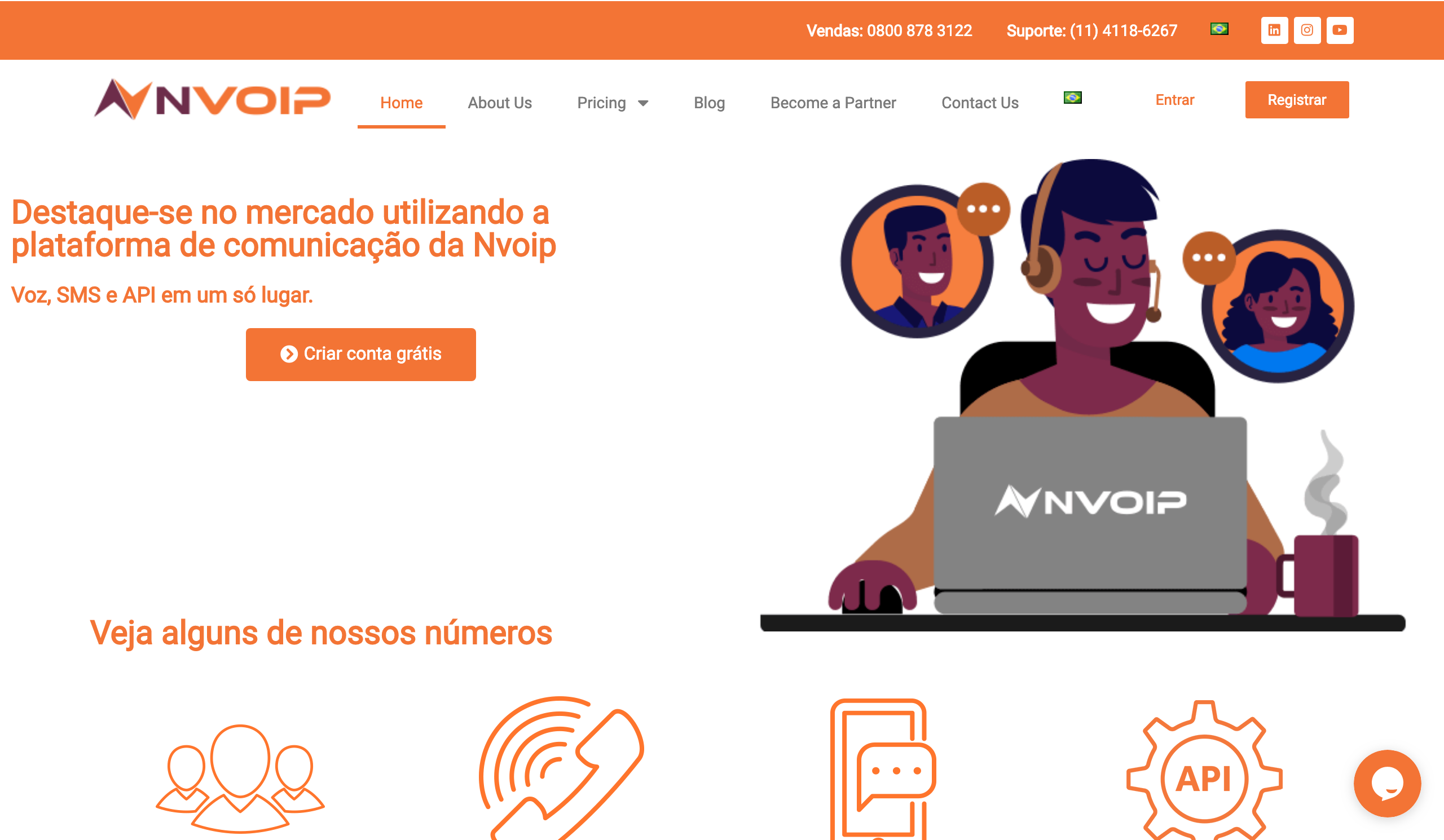 Como fazer ligações para outro estado? - NVOIP - SMS - API