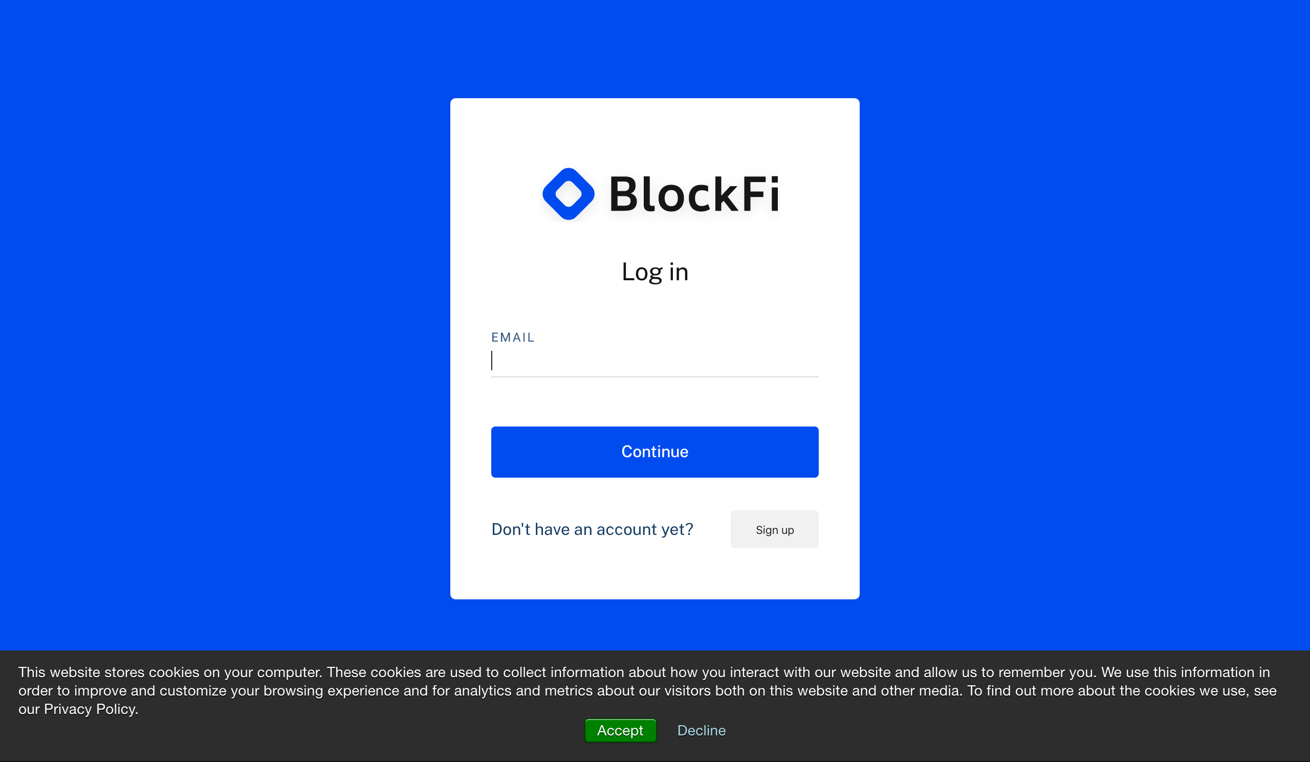 BlockFi API - Developer docs, APIs, SDKs, and auth. | API Tracker