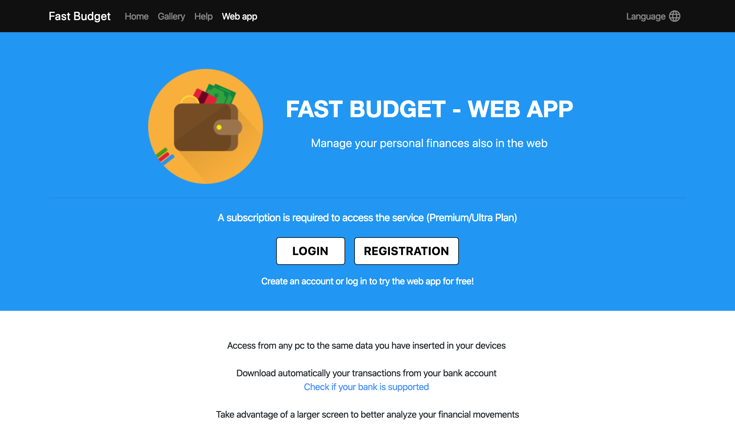 Fast Budget - Web App
