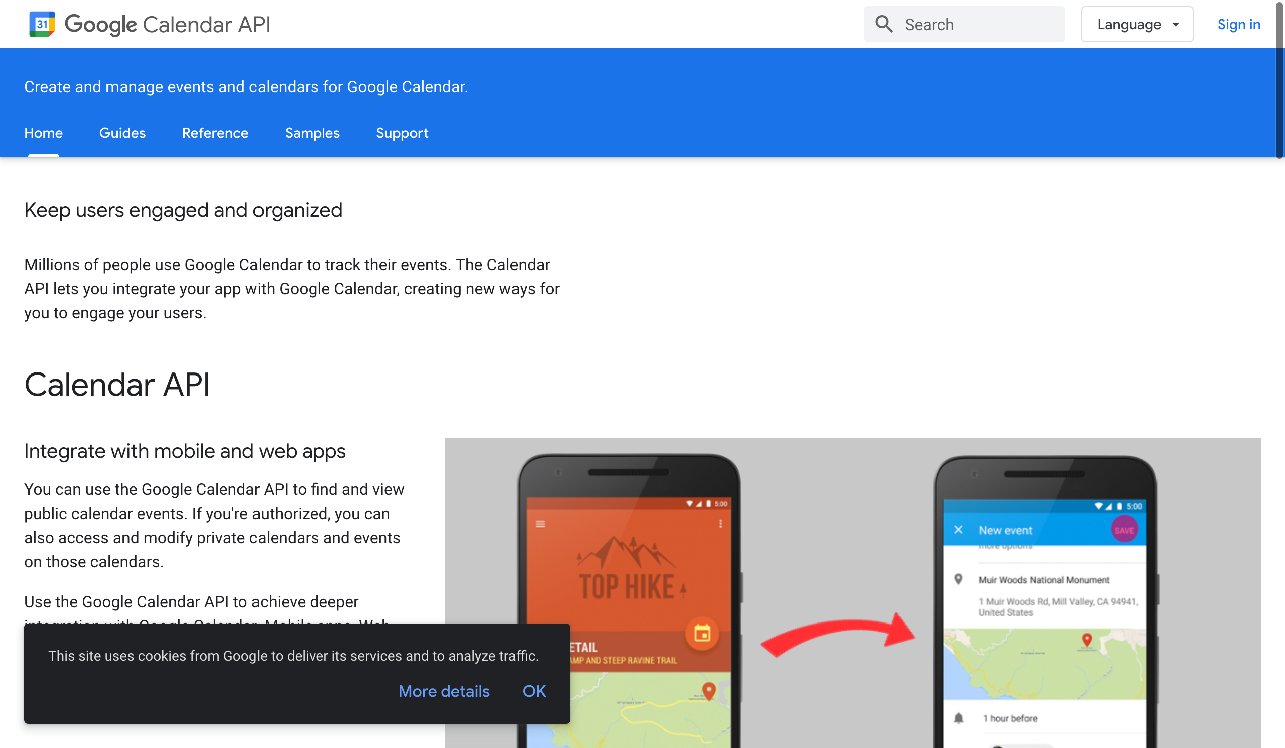 Google Calendar API Developer docs, APIs, SDKs, and auth. API Tracker