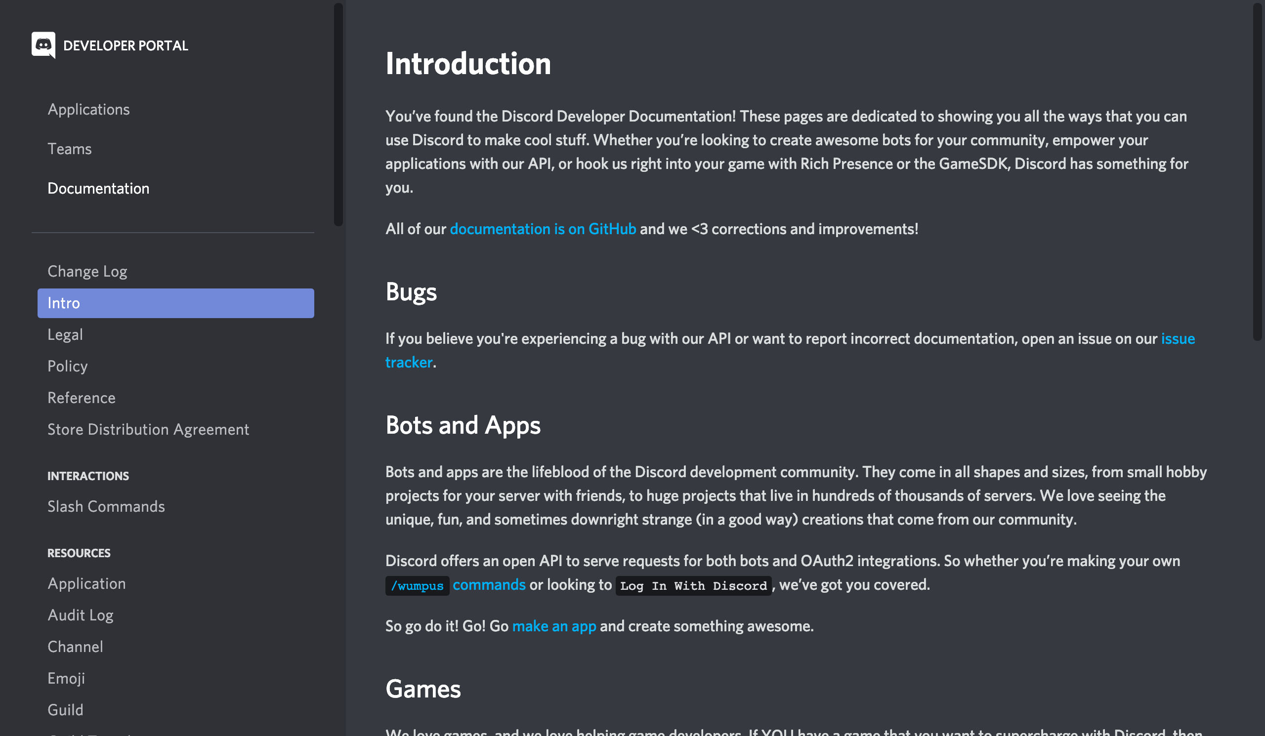 Discord Developer Portal — Documentation — Change Log