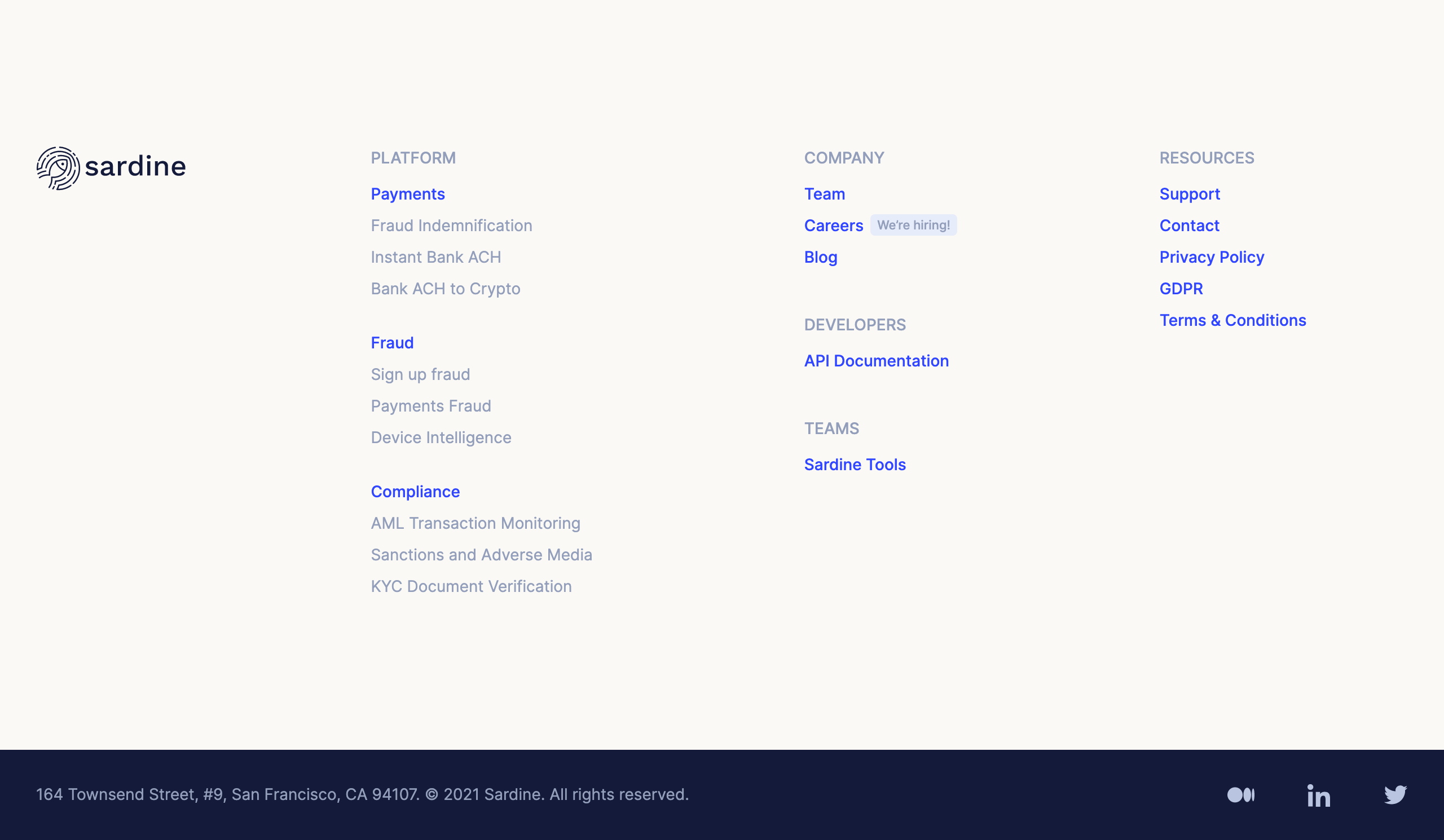 Sardine API - Developer docs, APIs, SDKs, and auth. | API Tracker