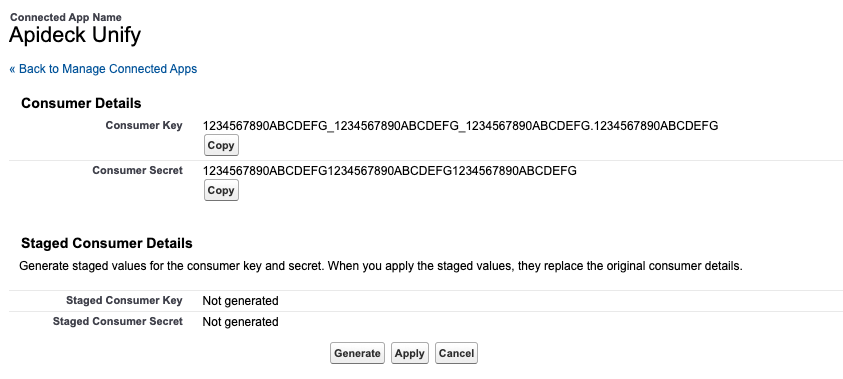 Salesforce - client ID & Secret