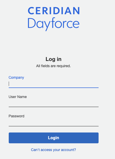 Ceridian Dayforce login